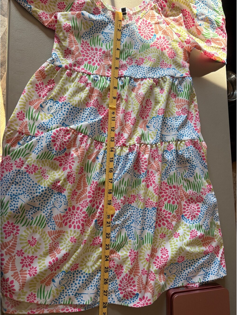 Michelle McDowell Small Floral Patterned Tiered Dress with Puff Sleeves - Picture 5 of 6
